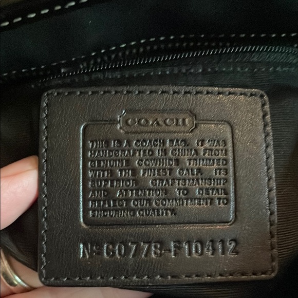 Coach Black Leather Tote Bag w/Dust Bag - Picture 6 of 13